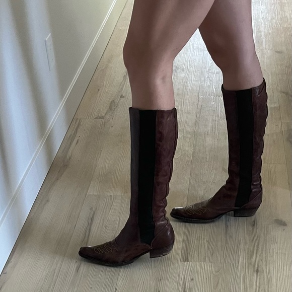 Free Lance Paris. Genuine leather sock western boot. Knee high. EU size 40 - Picture 4 of 7